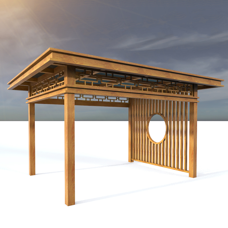 中式亭子庭院凉亭铝合金休闲亭户外民宿闪电客简约木屋小别墅花园设计