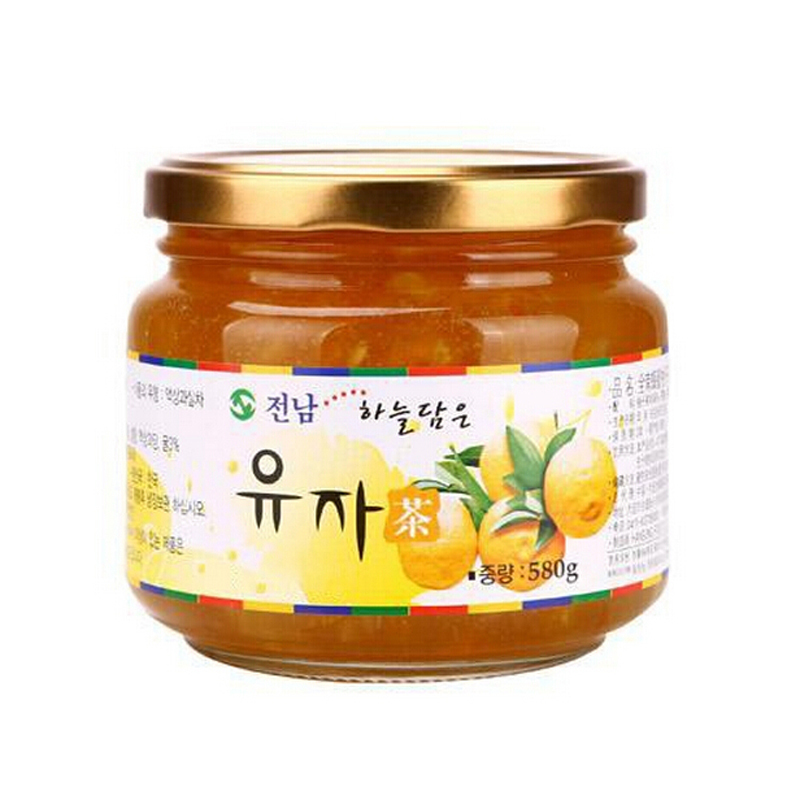 韩国进口 全南 蜂蜜柚子茶580g 蜂蜜柚子茶 果肉含量丰富 酸酸甜甜 美味可口 包装升级 新旧包装随机发货