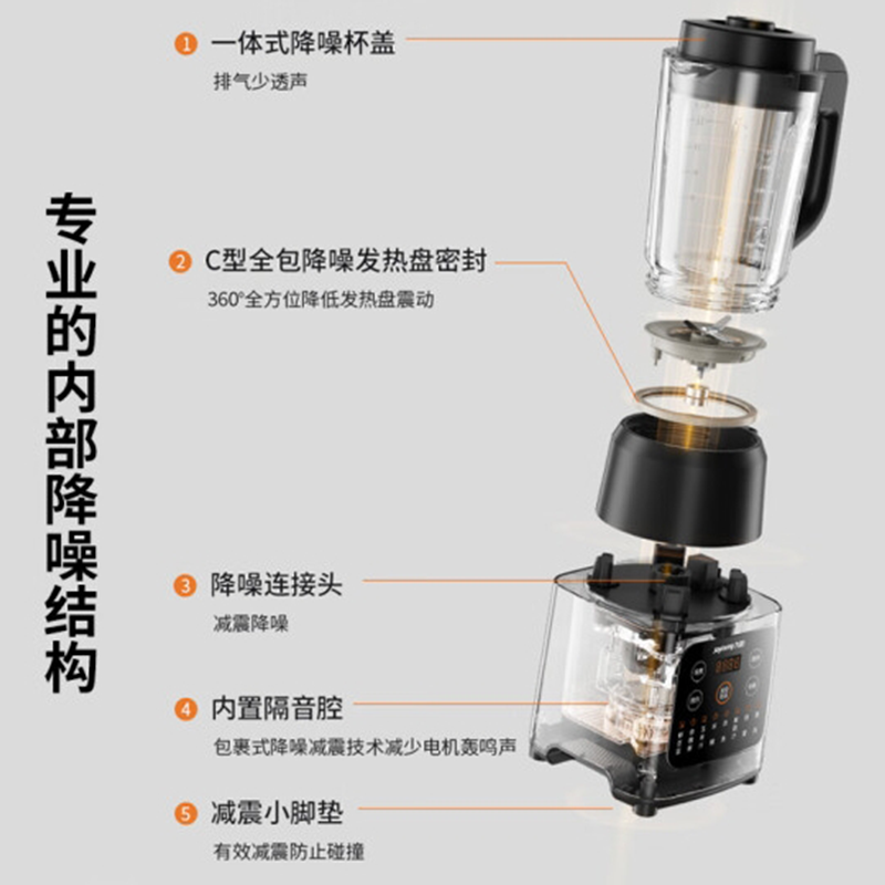 九阳(Joyoung)破壁机家用豆浆机多功能破壁料理机绞肉机搅拌机多功能榨汁辅食机可预约 L12-P119[黑色]高清大图