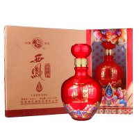西凤酒50度御窖红坛装优品级浓香型白酒喜婚宴酒送礼盒装酒500ml 整箱6瓶装