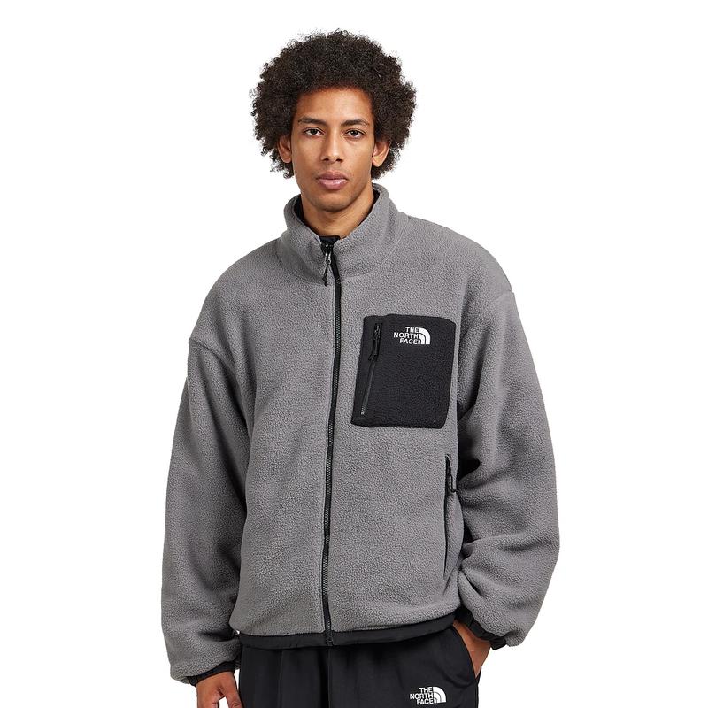 THE NORTH FACE北面男士可翻转抓绒外套 防风防水舒适多功能户外 The_North_Face_Black_/_Smoke_P XL