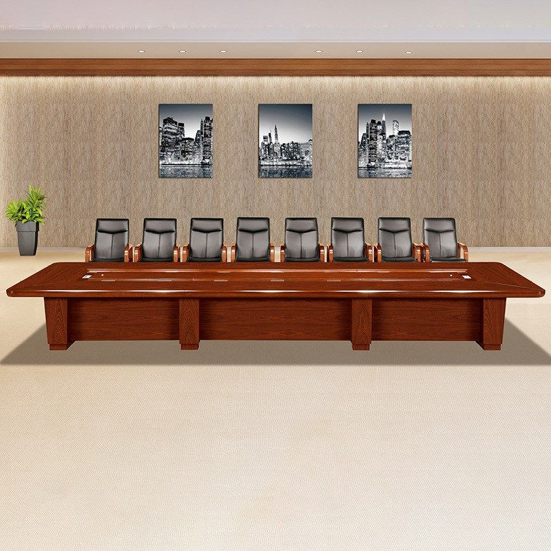 大央会议桌H-82C35 3500W*1600D*760H办公家具会议桌长方形大型长桌简约现代会议室洽谈桌高清大图