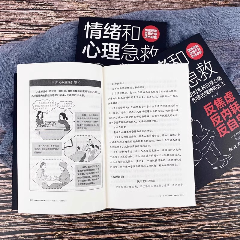 2册情绪和心理急救+心的疗愈 [正版]抖音同款情绪和心理急救应对各种日常心理伤害的策略和方法心理健康的自我援助指南用心理高清大图