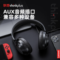 Lenovo/联想 TH10头戴蓝牙耳机 白色可连电脑台式机笔记本专用手机电视通用电竞游戏带麦隔音降噪有线耳麦男款学生