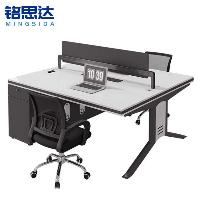 铭思达办公桌1.4米对坐双人含椅套高清大图