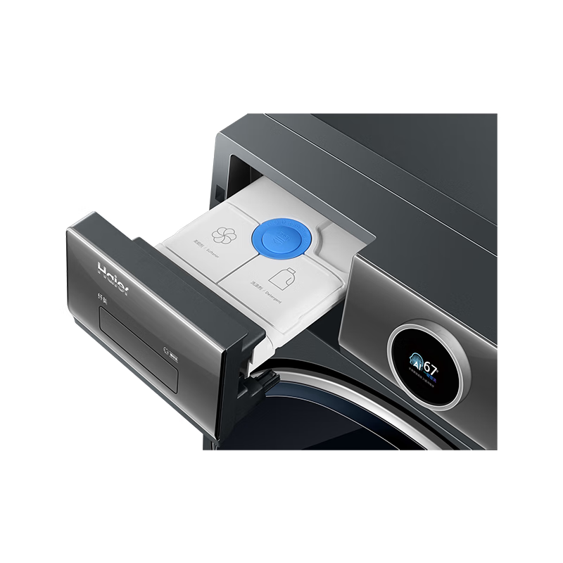 海尔(Haier)XQG100-BD14386TLU1 全自动10公斤直驱变频精华洗紫外线除菌525mm大筒径智能投放高清大图