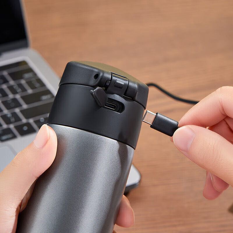 膳魔师 华为智选 智能保温杯Pro 弹盖款 TEEA-470SR(深空灰)个高清大图