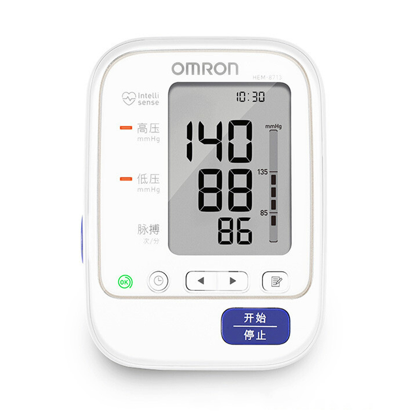 欧姆龙(OMRON)电子血压计 HEM-8713 血压仪老人家用智能全自动上臂式量血压器 便携式精准量血压测量仪器血压表