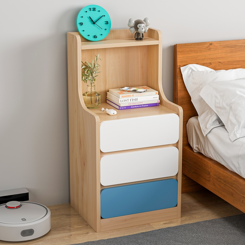 床头柜迷你小型超窄款简易简约现代卧室储物收纳迪玛森床边实木色小