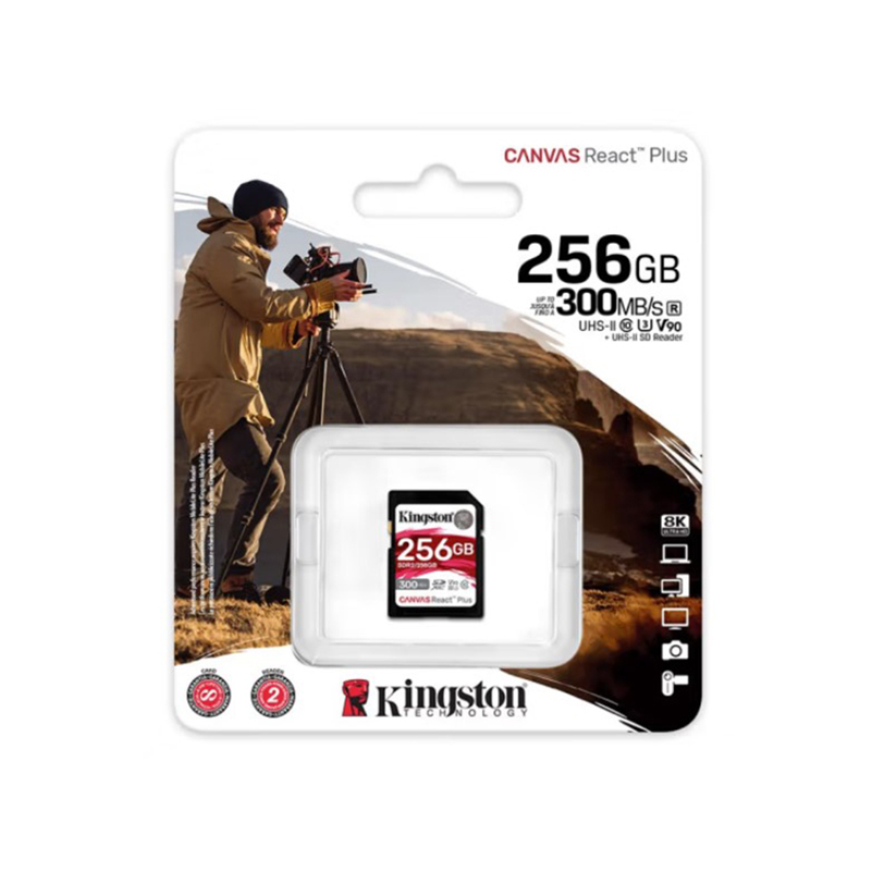 金士顿(Kingston)SD卡256GB U3 V90读300MB/s写260MB/s支持8K相机存储卡内存卡配读卡器