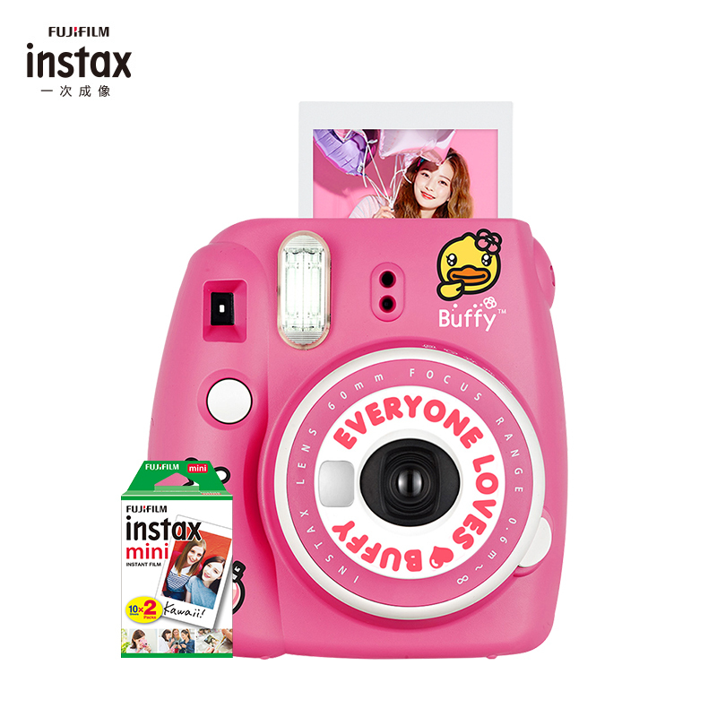 富士(FUJIFILM)INSTAX 一次成像 立拍立得 胶片相机 mini9鸭妹妹buffy 套餐二(含20张相纸)