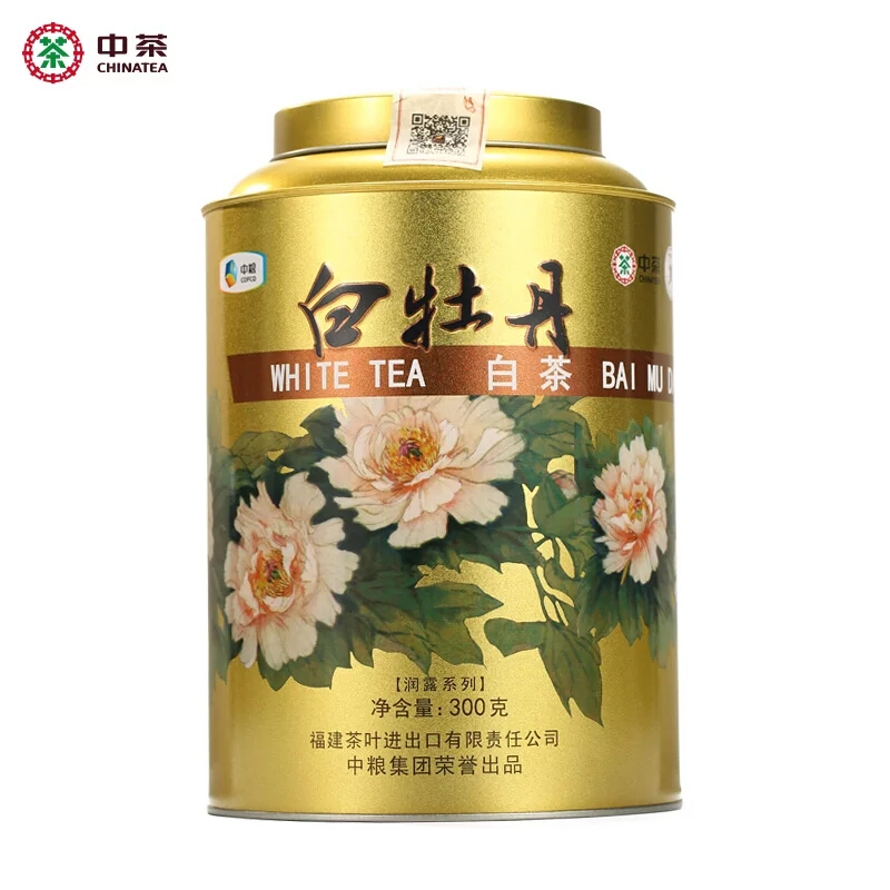 中茶 福鼎白茶 蝴蝶 茶叶 金罐白牡丹5127散罐装 300g