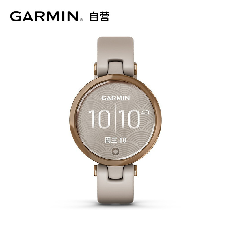 佳明(GARMIN)Lily女性智能时尚运动腕表心率血氧身体电量监测智能通知提醒经期孕期管理 活力版 淡沙玫瑰金