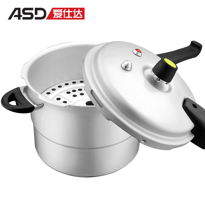 爱仕达(ASD)高压锅 JXT7526 26CM六保险T型铝合金压力锅 燃气适用 蒸煮两用 带蒸片加厚大容量安全防爆锅具