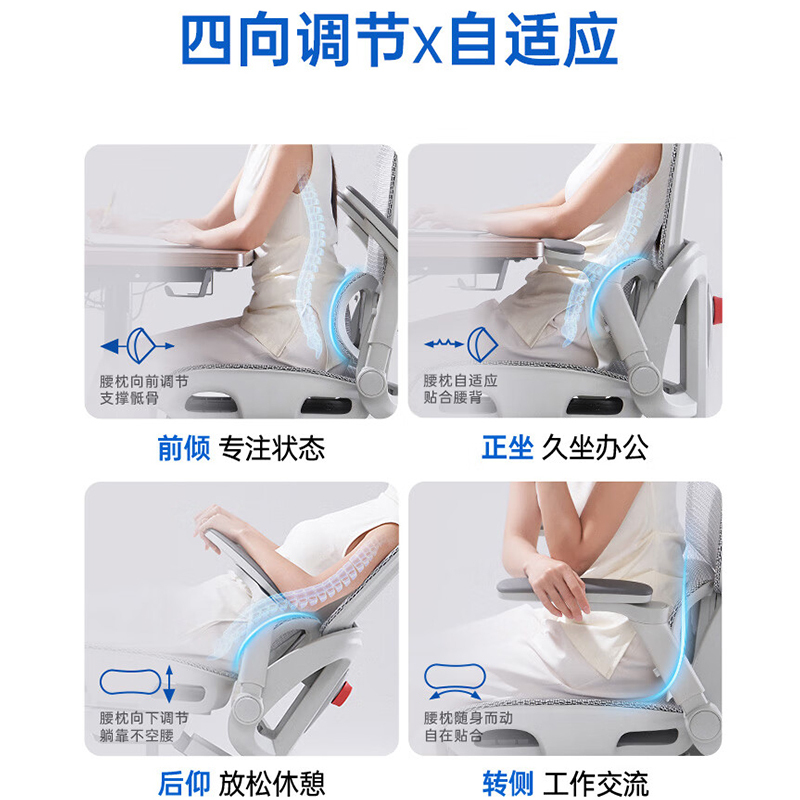 西昊 B300-PRO-102-JT 人体工学椅 灰色 电竞椅办公椅电脑椅高清大图