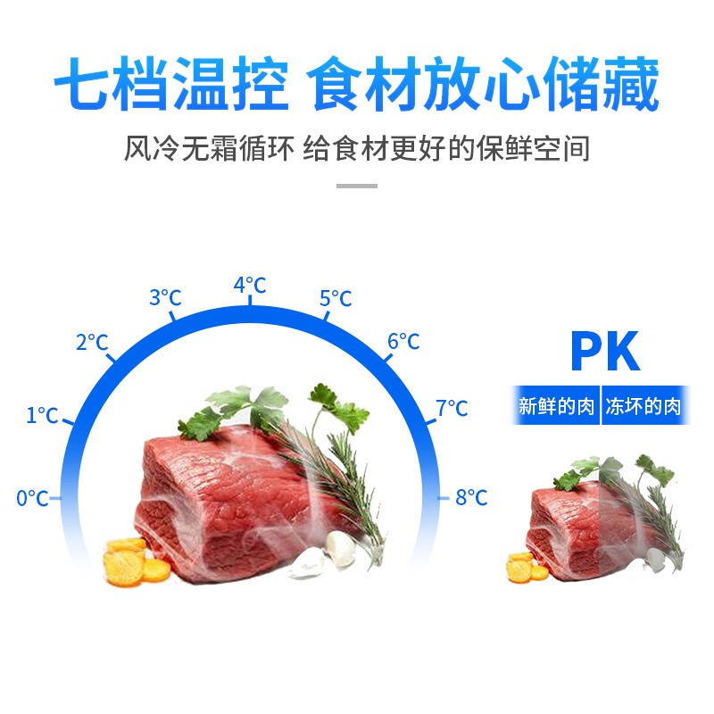 雪村(Xuecun)冷鲜肉展示柜 鲜肉柜冷藏柜商用 展示柜冷藏 猪肉冷藏保鲜柜XR-DZ-YH-16-ST/HT