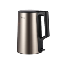 美的（Midea）家用电热水壶1.7L 烧水壶双钢防烫防干烧热水壶304不锈钢开水壶 PJ17A01