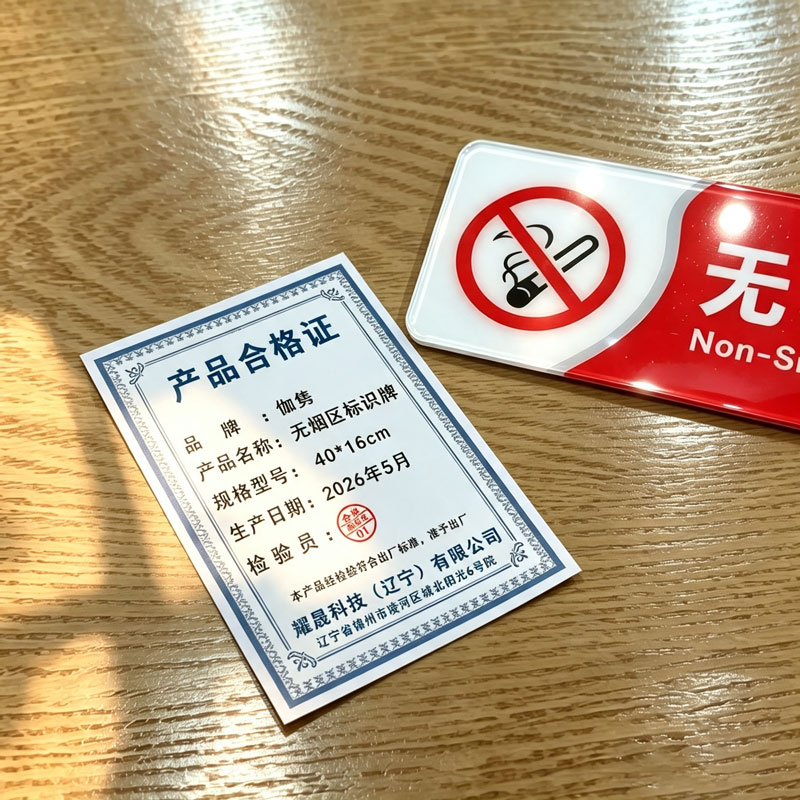 伽隽 无烟区标识牌 40*16cm 个高清大图