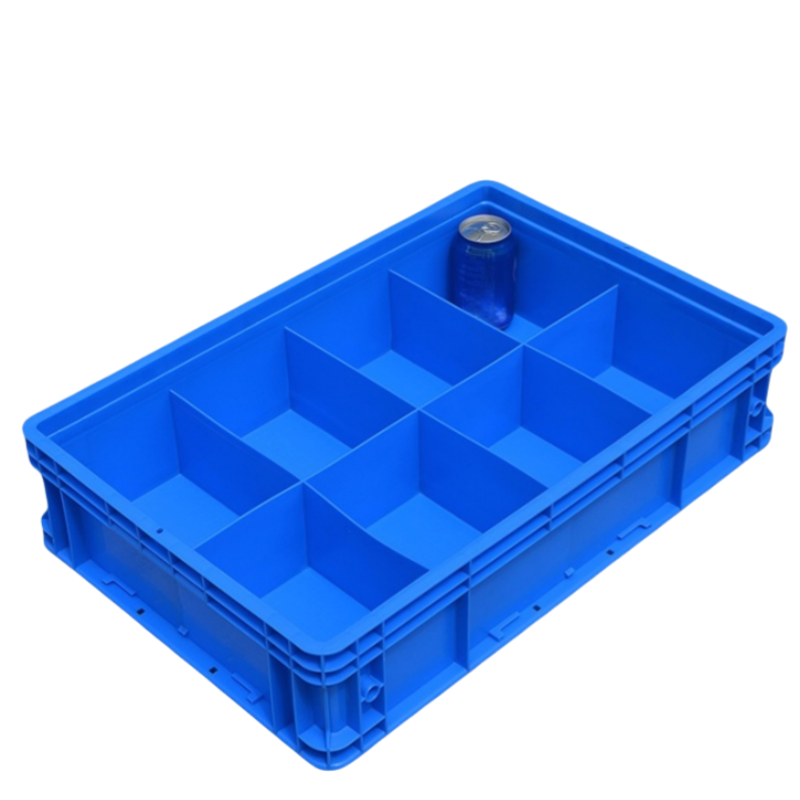 义尊 蓝色周转箱 八格 个高清大图