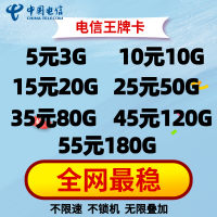 中国电信流量卡4g全国纯流量卡不限速三切卡手机电话卡学生可用上网卡0月租国内通用流量免费手机卡免费流量