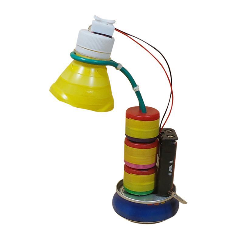 瓶盖台灯材料瓶盖台灯学生变废为宝手工课作业科技小制作环保创意模型