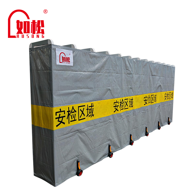 如松铝合金帆布隔离围栏护栏收缩围挡伸缩路障 RS-W004 高1.3米 米