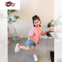 绿彩虹光女童2022夏季新款童装儿童短袖T恤中小童休闲上衣宝宝百搭打底衫