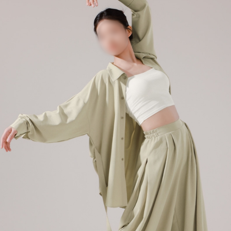 卡漫步 宽松舞蹈教师服 KMB-W70 套高清大图