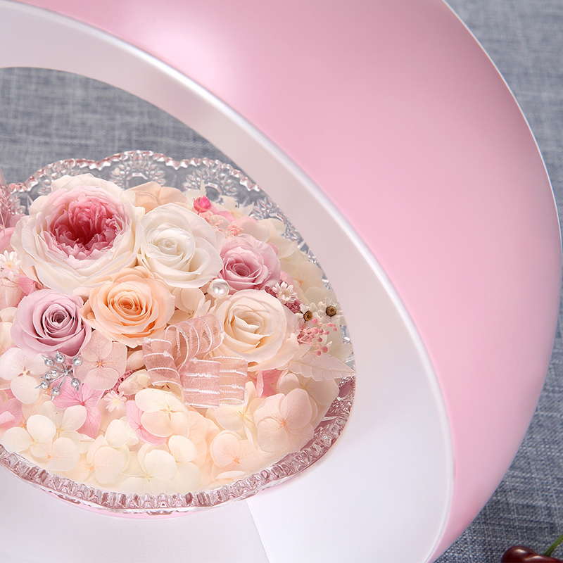永生花音箱 灯饰节日摆件浪漫多变双音频立体声 智能盐灯音箱