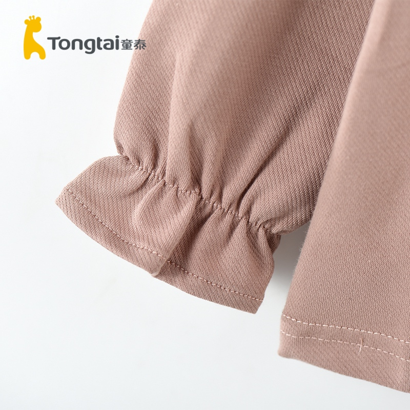 童泰(Tongtai)夏季婴儿衣服1-4岁女宝宝外出上衣女童娃娃领外出上衣儿童上衣