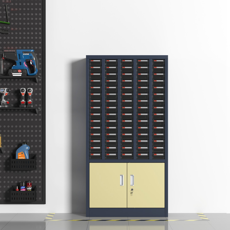 臻远 ZYLJG-W91 零件柜抽屉式工具柜电子元件柜螺丝柜物料柜 75抽透明无门加工具柜小号高清大图