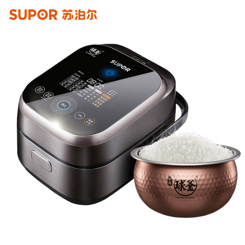 苏泊尔SUPOR CFXB40PHC2-130压力球釜IH电磁加热4L/升电饭煲 陶晶内胆 预约功能 智能语音控制电饭锅高清大图
