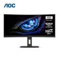 AOC CU34P2C显示器 34英寸 100hz WQHD 1500R曲面带鱼屏21:9 Type-C 65W反向充电