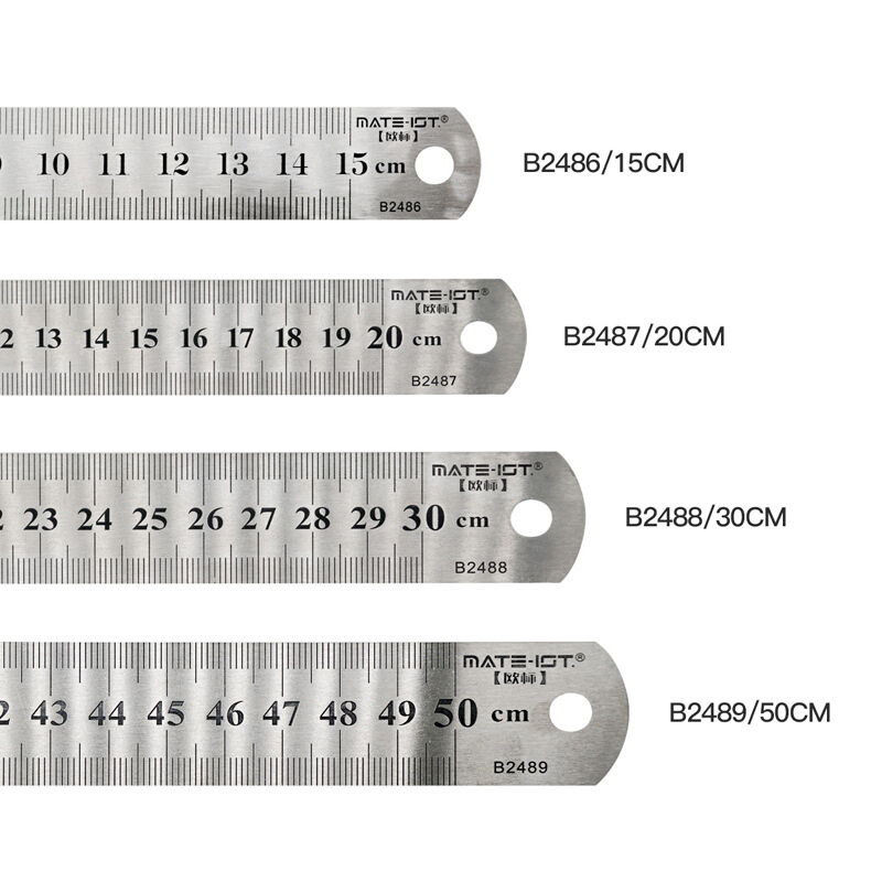 欧标(MATE-IOT)钢直尺B2486 金属色高清大图