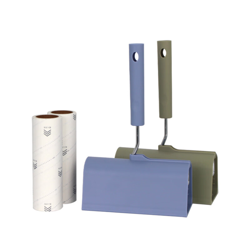 丽佳邦16cm粘毛器可撕式卷纸短柄长杆二合一粘尘除毛 炊烟灰短柄套装 加长伸缩杆 16cm高清大图