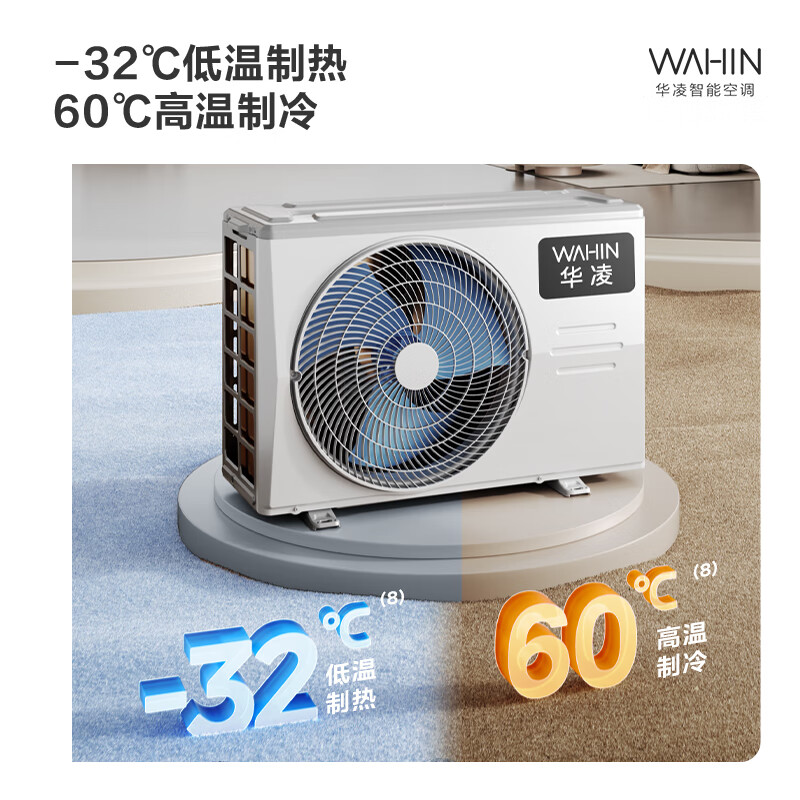 华凌空调KFR-35GW/N8HA1Ⅲ家用空调1.5匹挂机超省电升级版新一级能效变频大风量第四代智清洁挂机空调高清大图