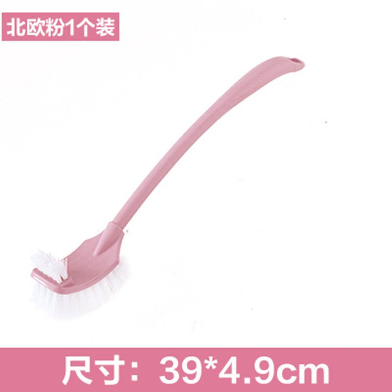 粉色马桶刷*1(无底座) 长柄马桶刷多功能无死角清洁去污两件套坐便器刷厕所卫生间洁厕刷