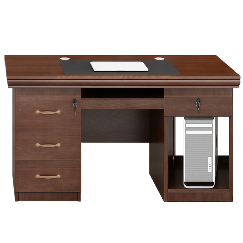 韶迈 电脑桌 1.2米胡桃色 张高清大图