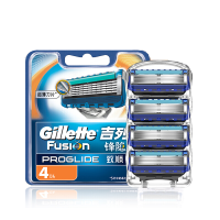 吉列手动剃须刀刮胡刀刀片锋隐致顺 （4刀头）