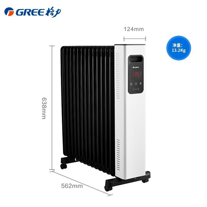 格力(GREE)电油汀取暖器WIFI摇控15片油汀3000W速热大面积电暖气片NY22-S6030B高清大图