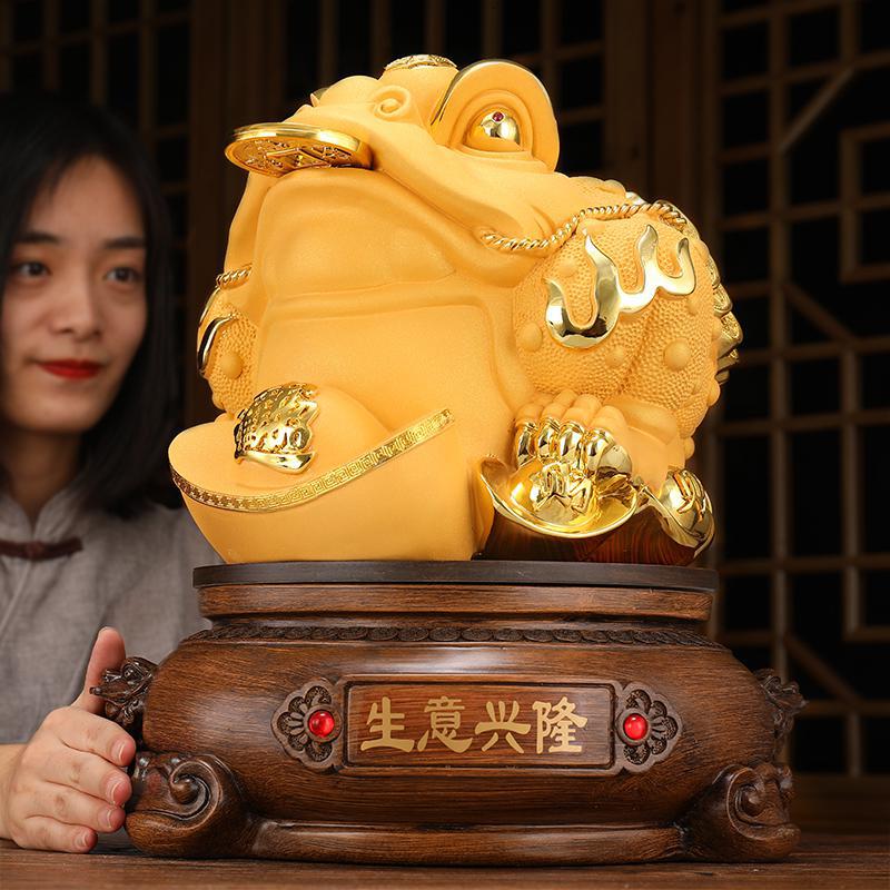 美帮汇生意兴隆金蝉摆件三足金蟾店铺饭店开店送礼大气实用开业礼品高清大图
