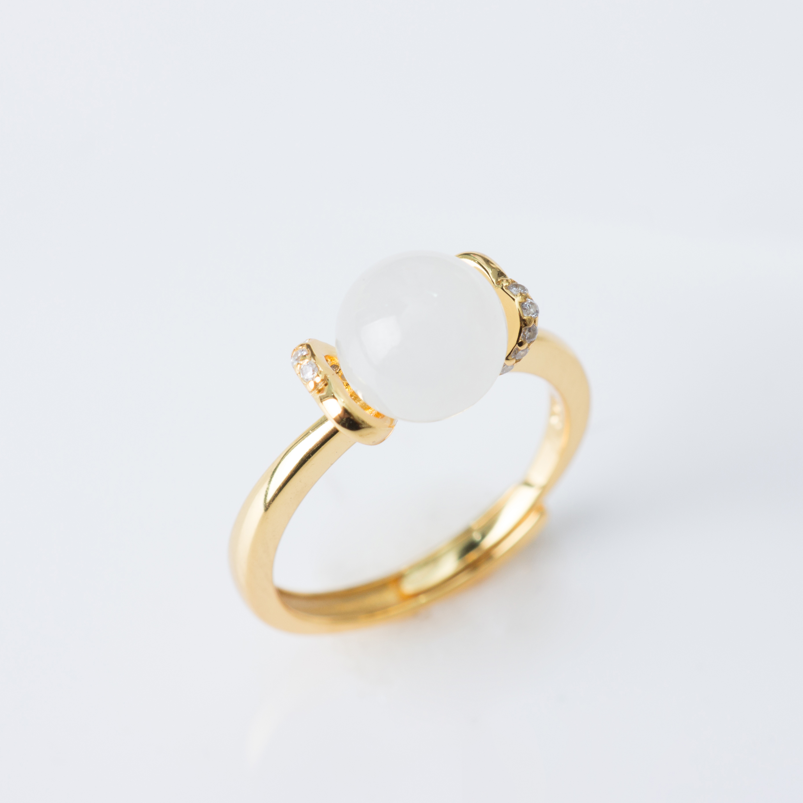 银镶和田玉路路通戒指参数