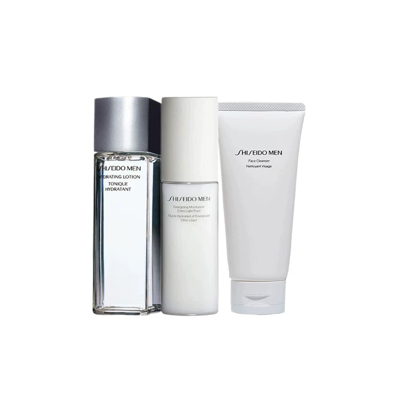 SHISEIDO资生堂男士水乳洗面奶护肤套装3件套 补水保湿清爽不粘腻易吸收控油平衡收缩毛孔告别大油田 100ml