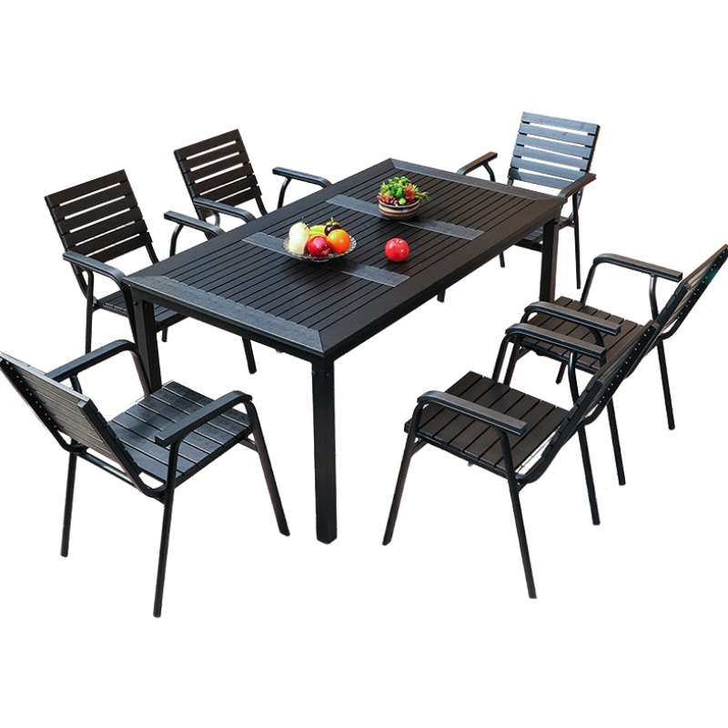 依韵珂户外桌椅160*90cm+六把椅子套高清大图