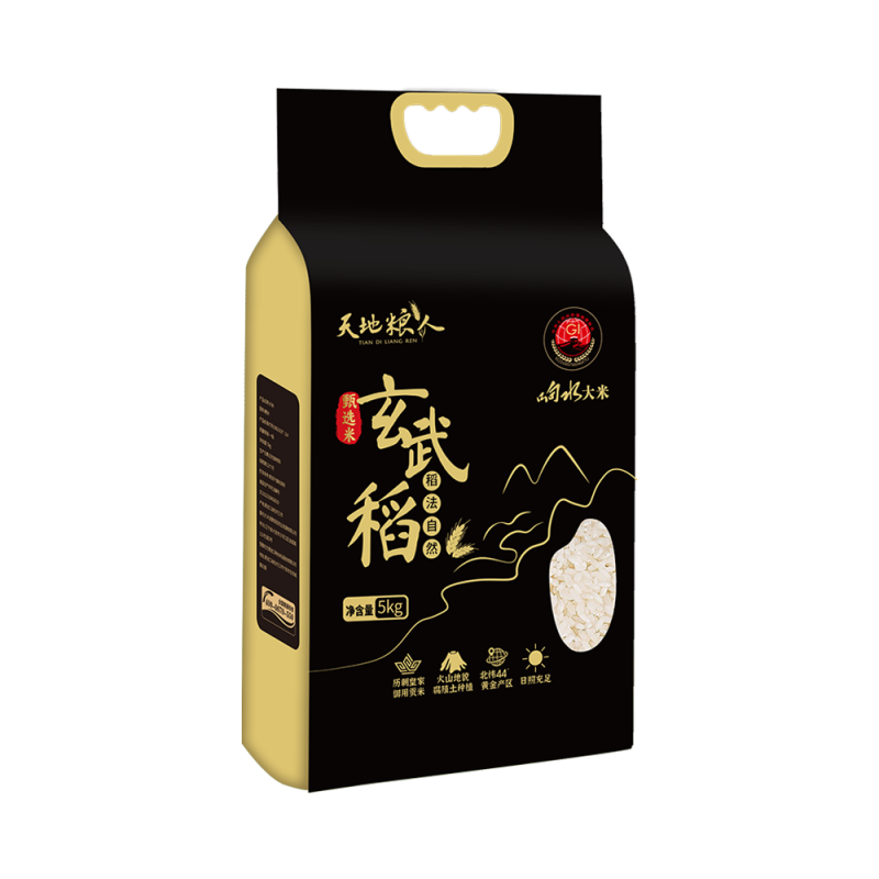 天地粮人 东北有机玄武稻响水大米5kg/袋高清大图