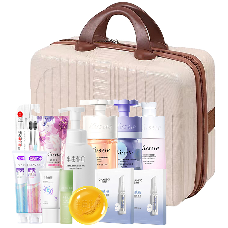 蔻斯汀/自然堂/半亩花田/舒客 洗护沐口腔清洁防晒护理礼包 12件套 2390g+面膜+牙刷2支高清大图