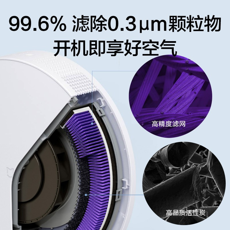 小米 AC-M9-SC 米家桌面空气净化器 智能除雾霾除烟除甲醛PM2.5