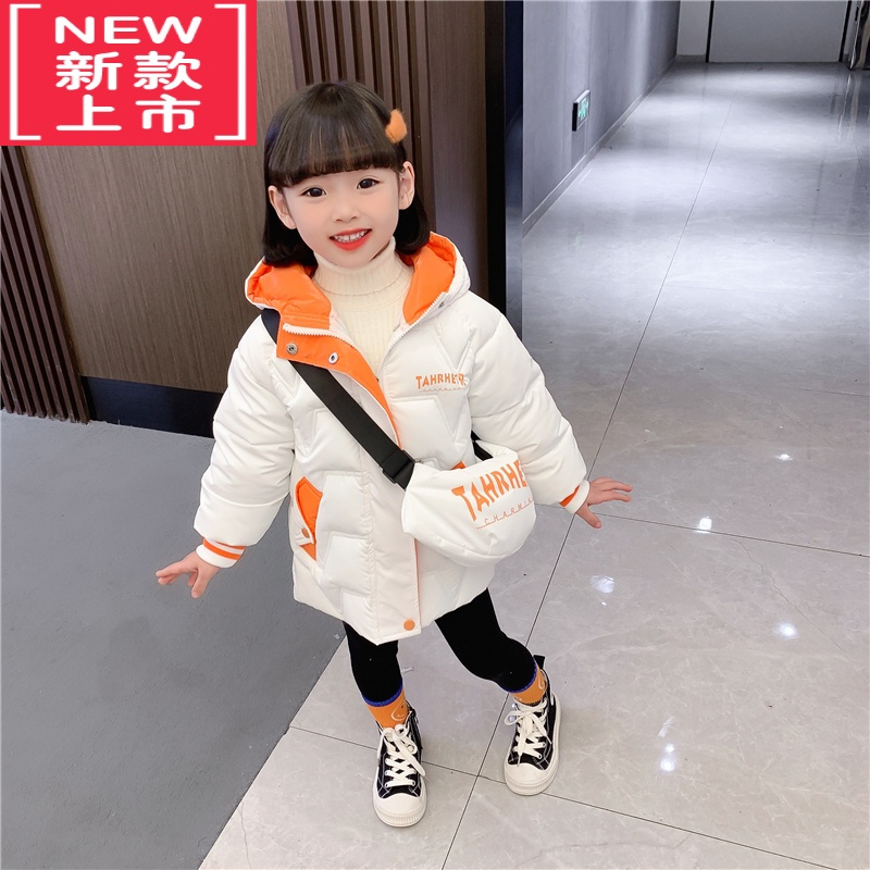 可莉允女童棉衣2022新款冬季宝宝加厚棉袄冬款儿童冬装女宝羽绒棉服外套