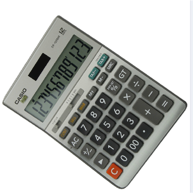 卡西欧（CASIO）DF-120BM中号 财务计算器 大型显示屏 金属面板 宁选