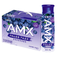 [4月生产]伊利安慕希AMX长白山蓝莓奶昔风味酸奶230g*10瓶/箱 礼盒装